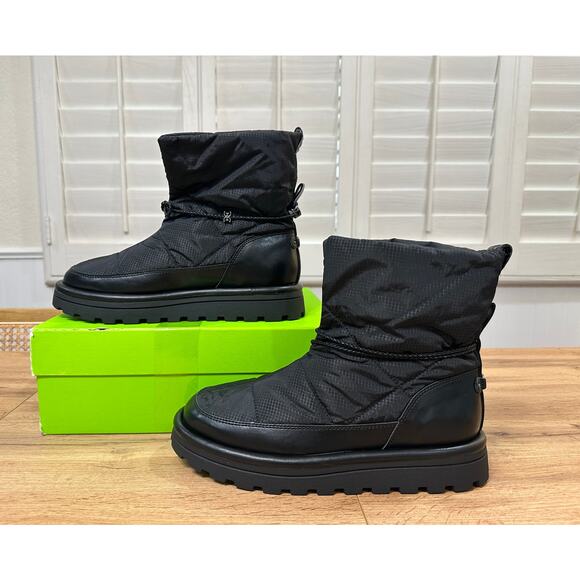 Sam Edelman Olin Lug Sole Bootie Black Nylon Sz 10.5 NIB Stylish Foldover Cuff - Picture 4 of 16